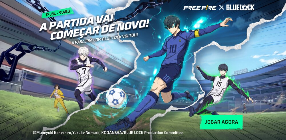 Parceria com Bluelock de volta em Julho no Free Fire 1