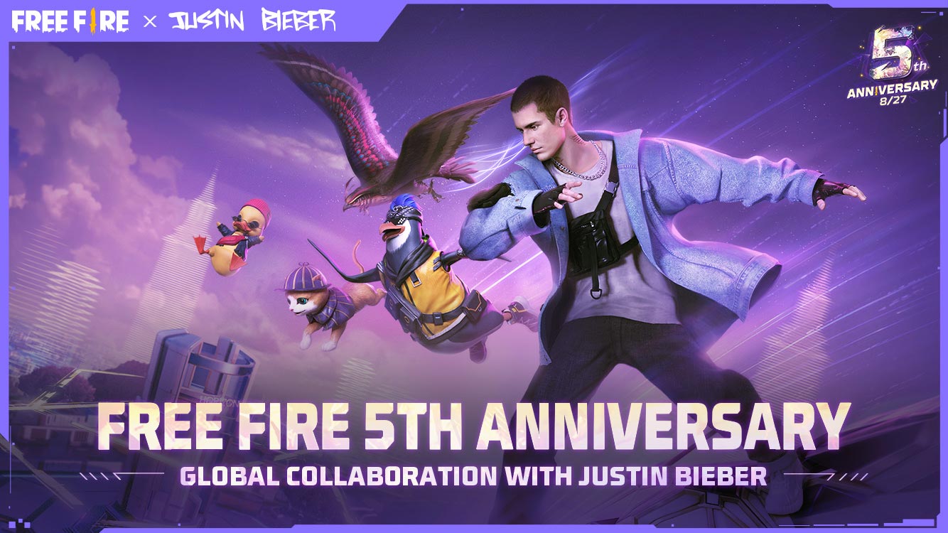 Free Fire x Justin Bieber Collaboration Announcement