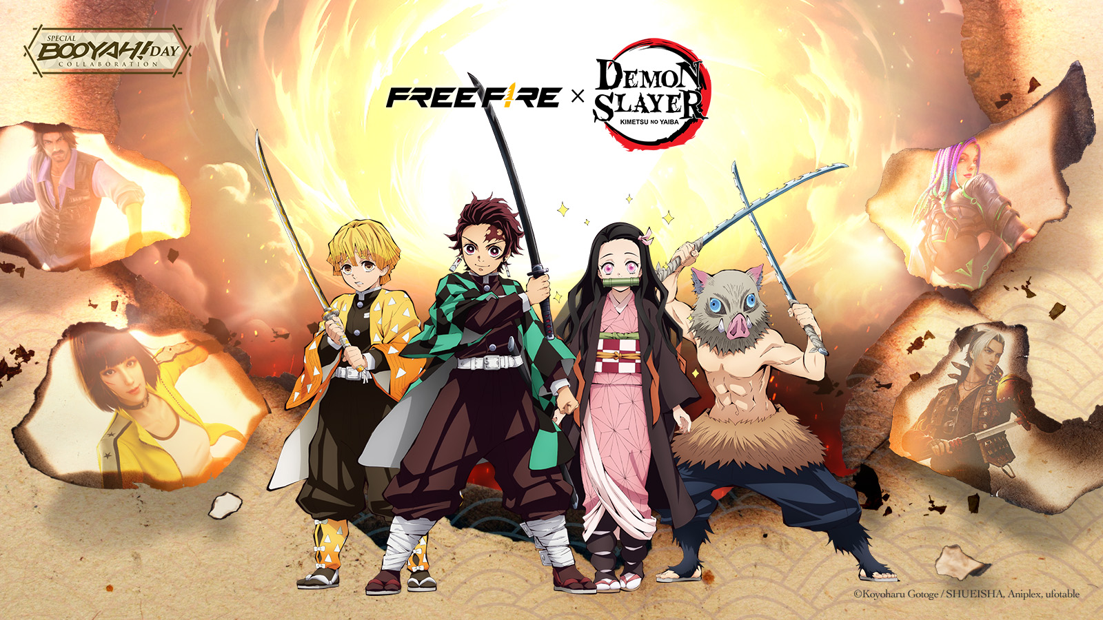 Free Fire Hadirkan Kolaborasi Spesial dengan Demon Slayer: Kimetsu no Yaiba di Booyah Day 2023
