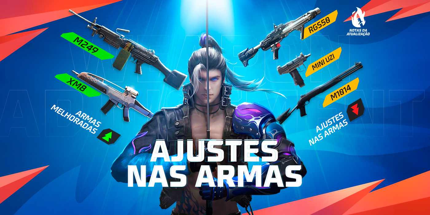 Free Fire recebe atualização com nova arma e melhorias em personagens