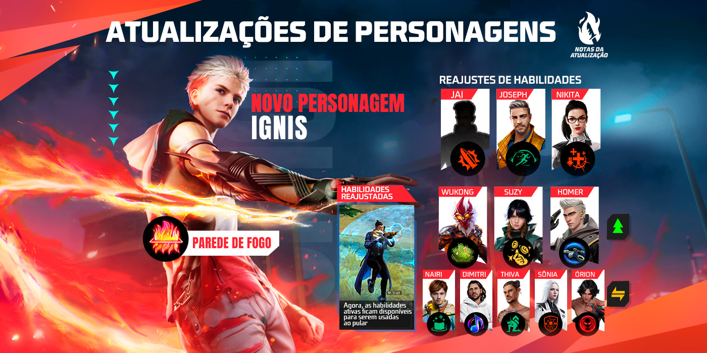 Free Fire oferece códigos e recompensas no novo evento O Jogo Virou