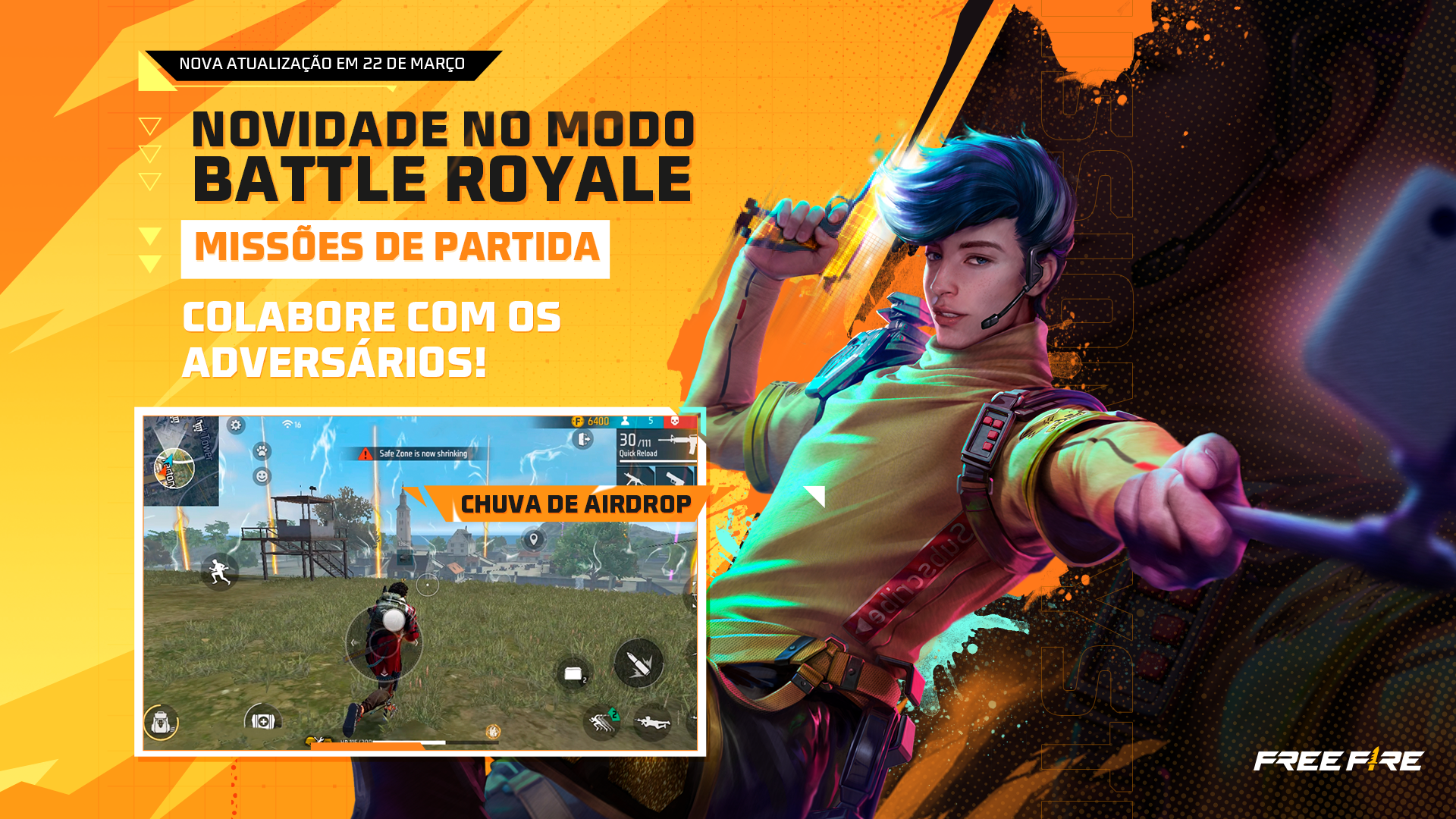 Como jogar X1 no Free Fire (Modo CS Sala Personalizada)