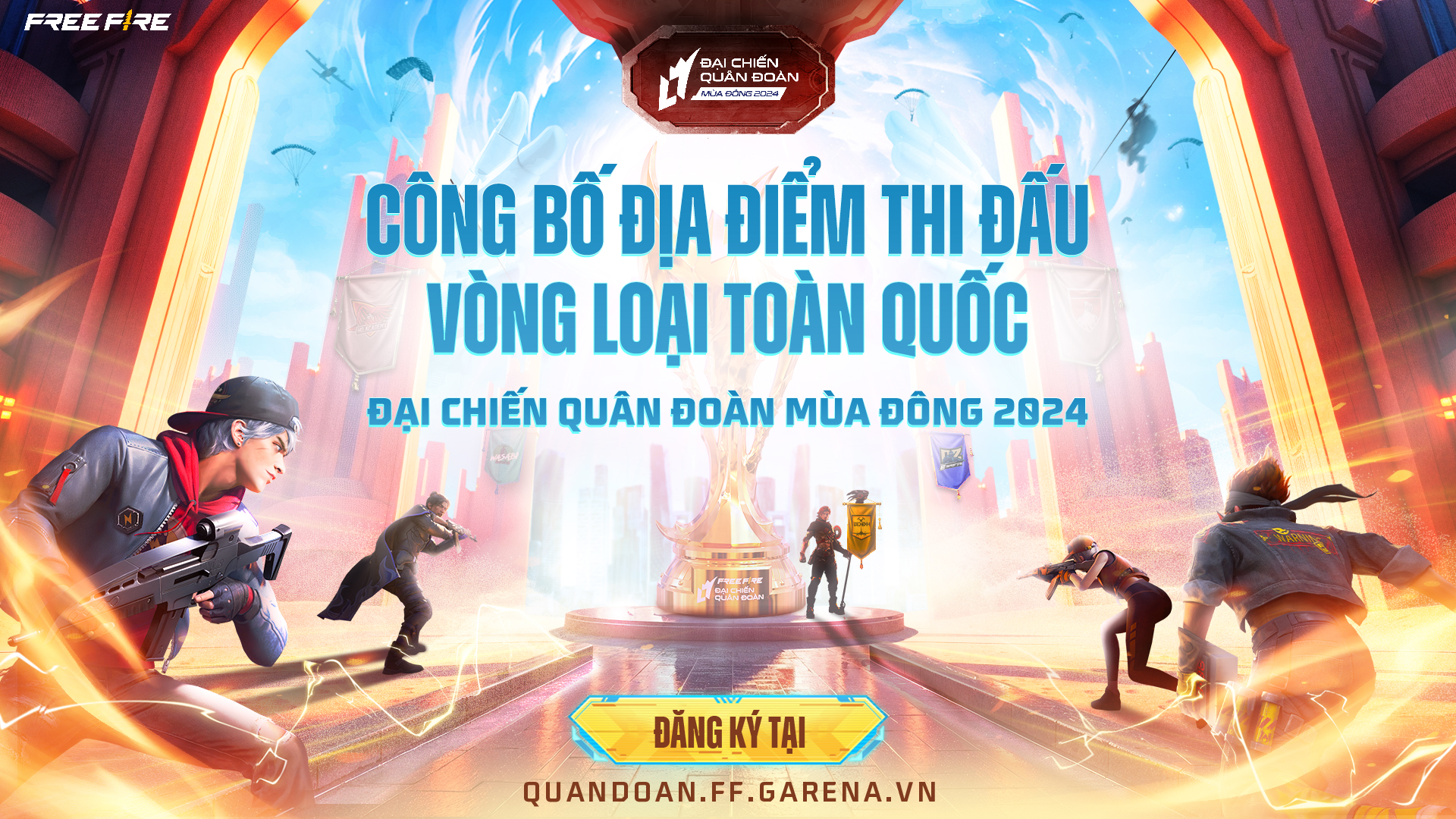 Công bố thời gian & địa điểm thi đấu Vòng Loại Toàn Quốc - Đại Chiến Quân Đoàn Mùa Đông 2024