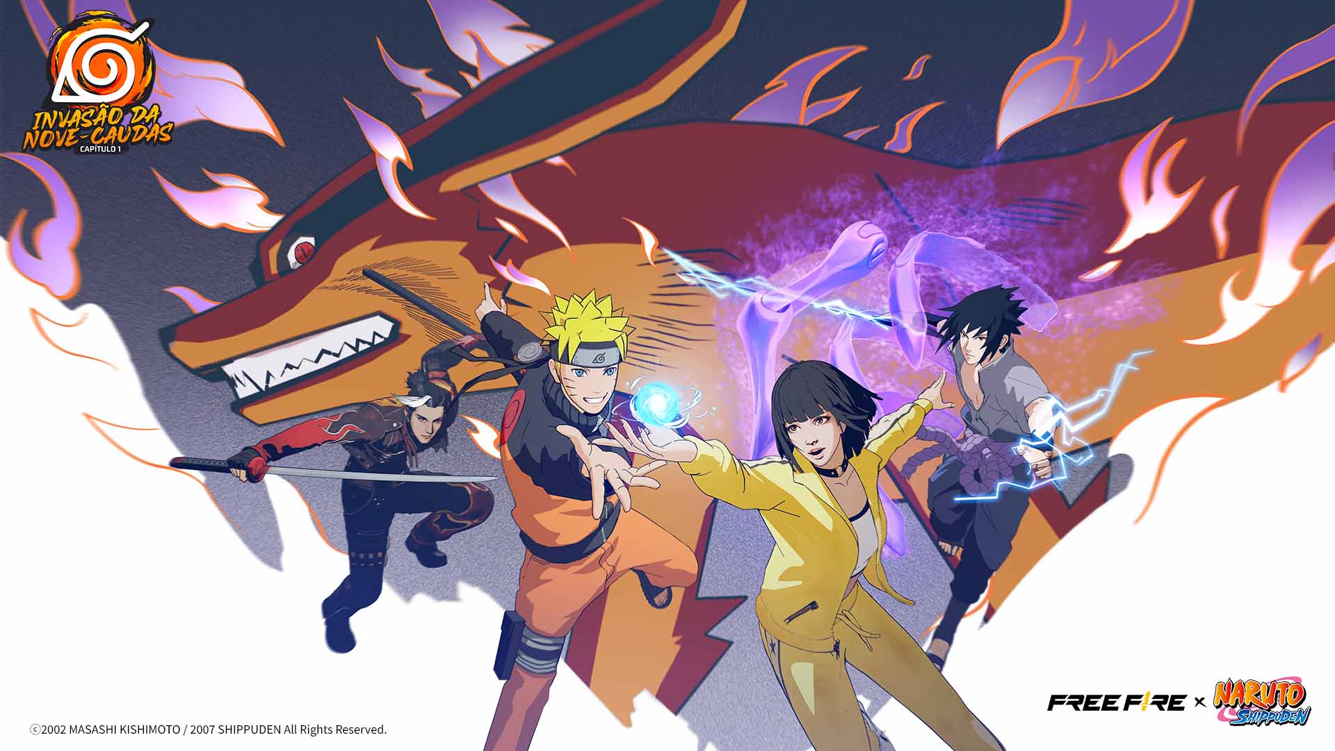 Free Fire e NARUTO SHIPPUDEN se juntaram na maior parceria de anime já vista no battle royale!