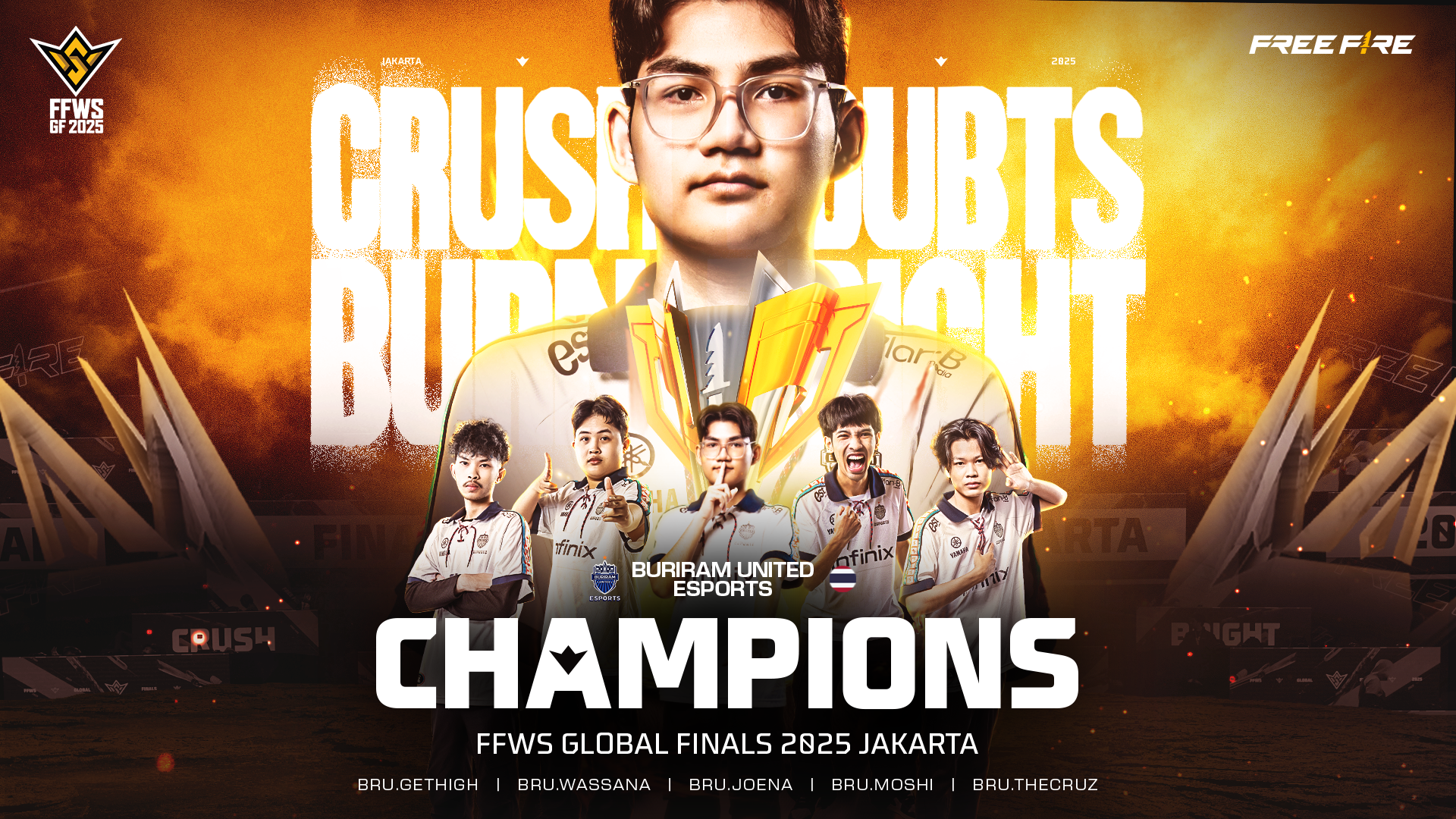 Thailand’s Buriram United Esports Triumphs as Free Fire’s New World Champion