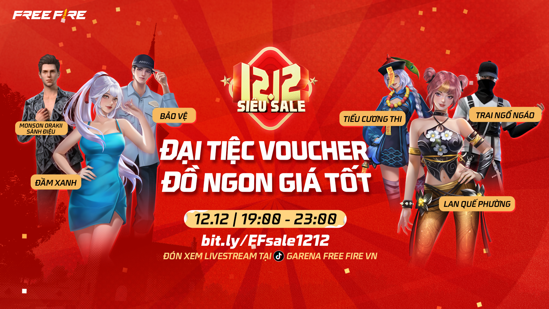 LIVESTREAM SIÊU SALE 12.12: Đại Tiệc Voucher - Đồ Ngon Giá Tốt
