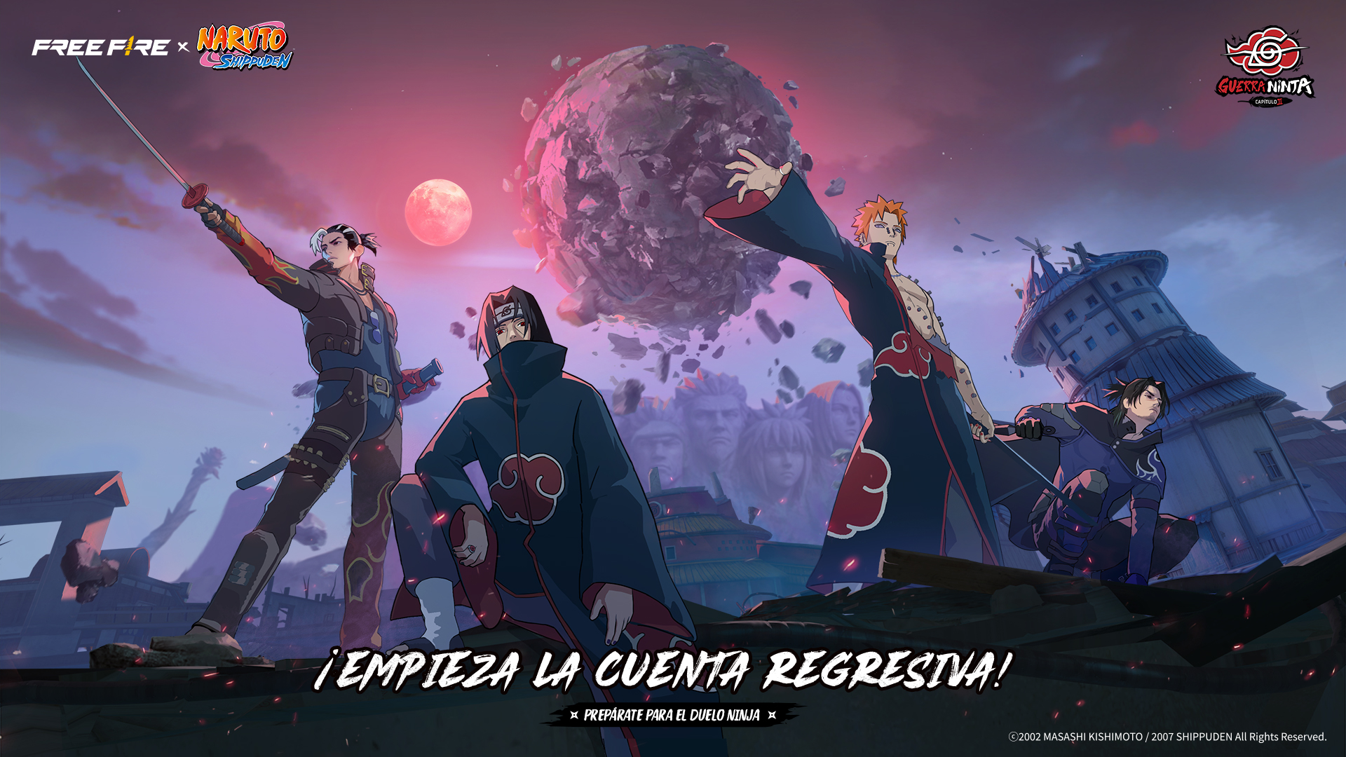 La batalla se reaviva en Free Fire x NARUTO SHIPPUDEN Capítulo 2: Ninja War