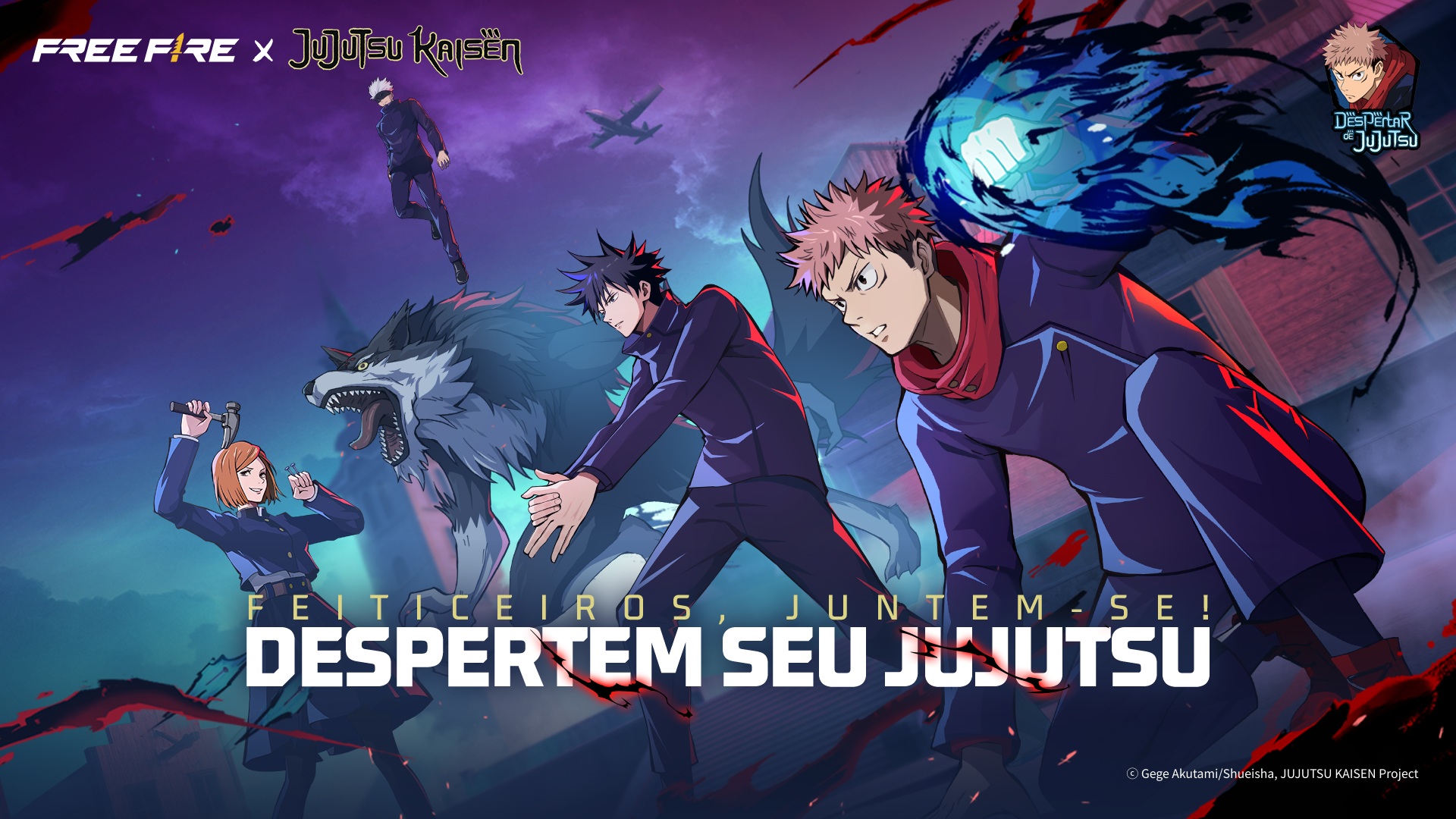 Desperte a Maldição: Jujutsu Kaisen chegará ao Free Fire em breve